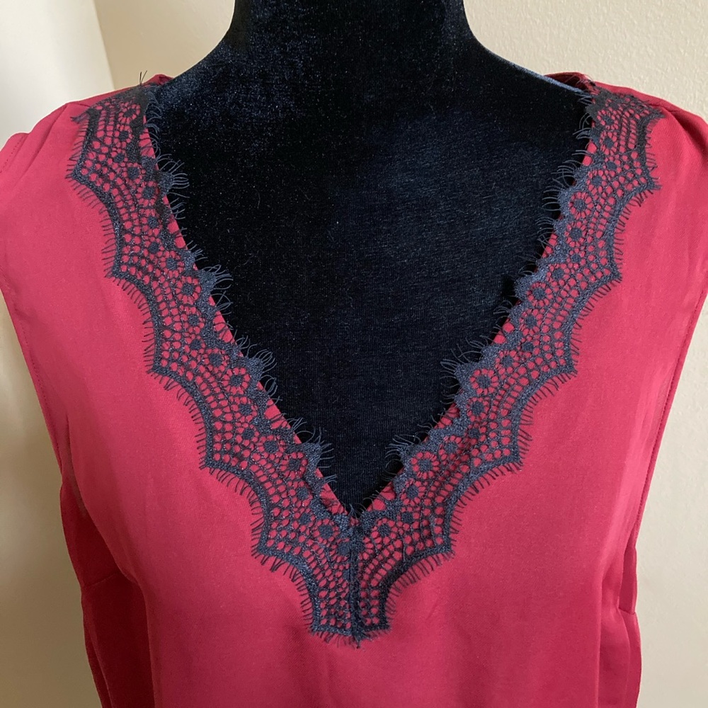 MICHAEL KORS sleeveless lace tank top blouse - Picture 2 of 6